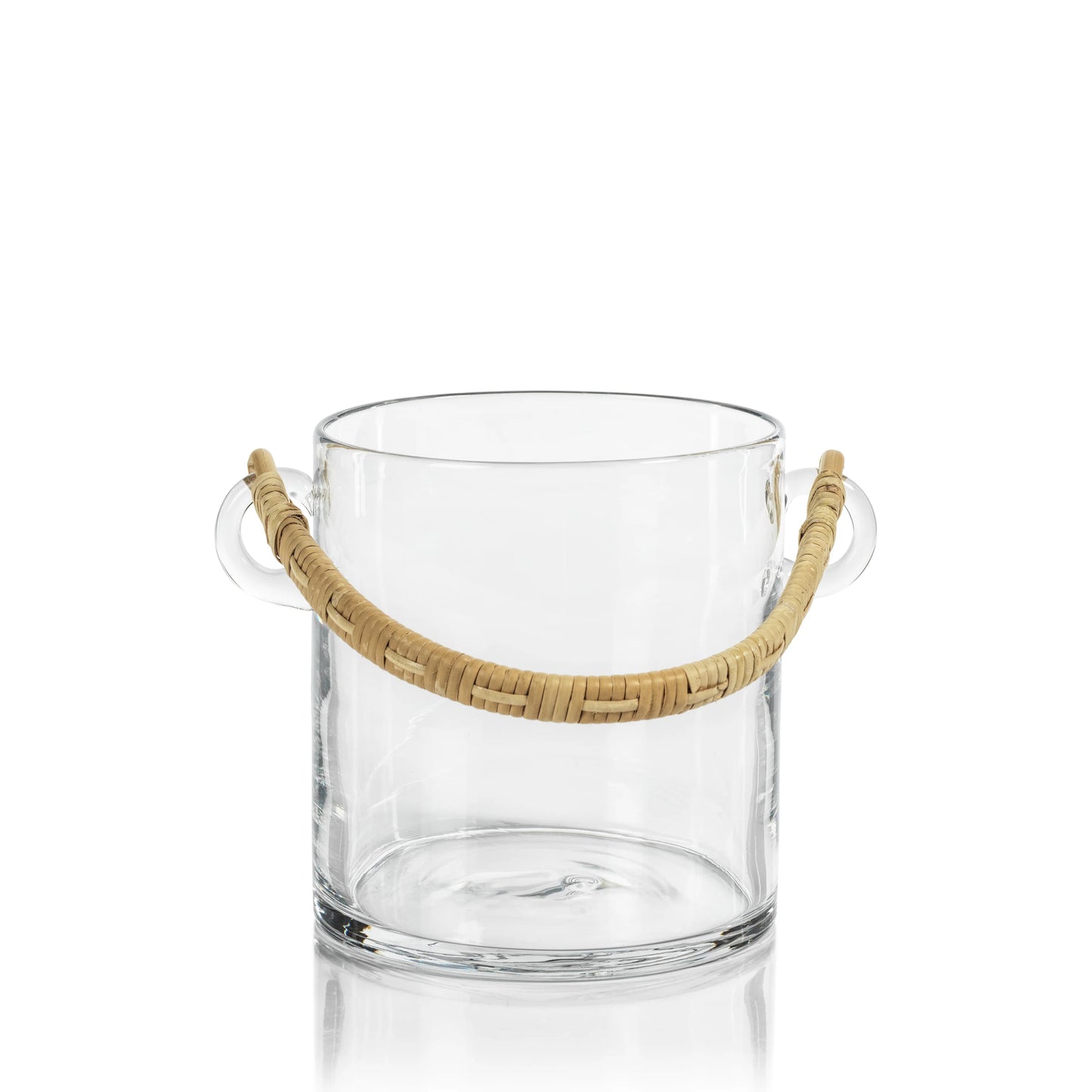 Ice Bucket with Rattan Handle