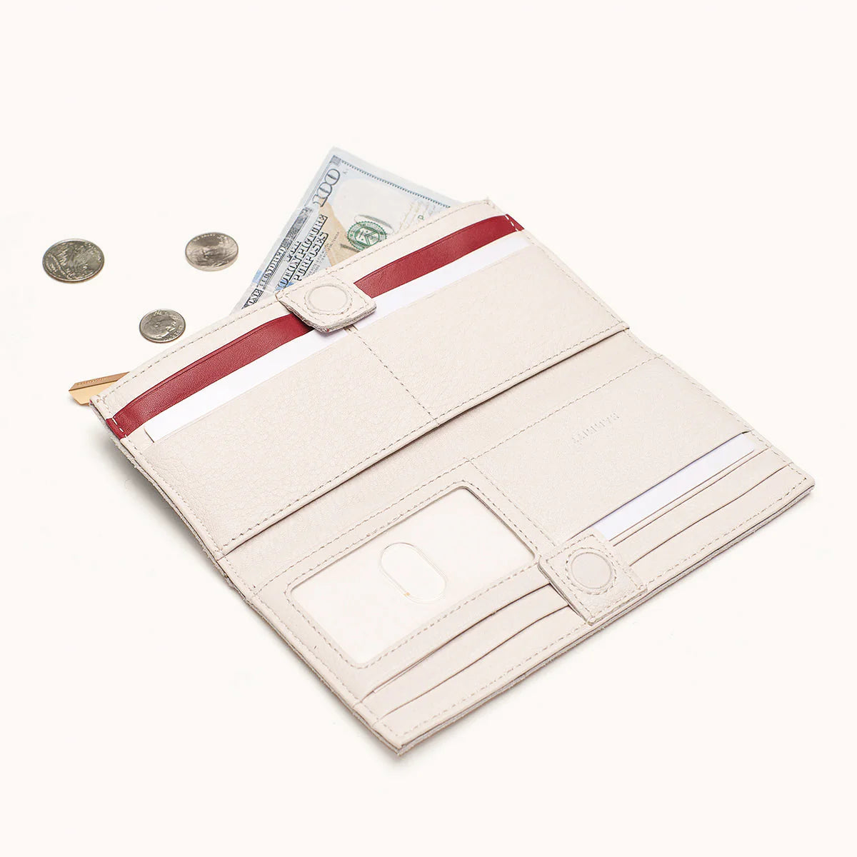 110 North Wallet- Calla Lily White