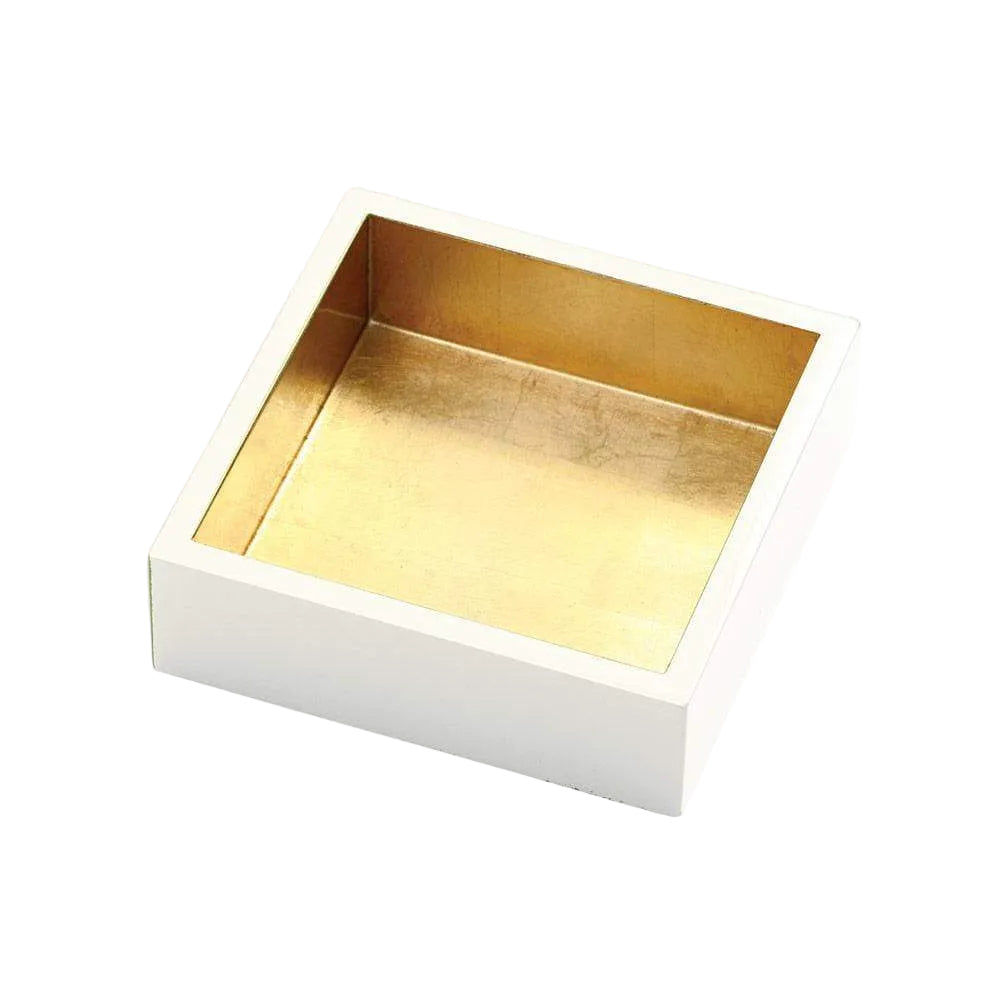 Ivory Lacquered Cocktail Napkin Holder