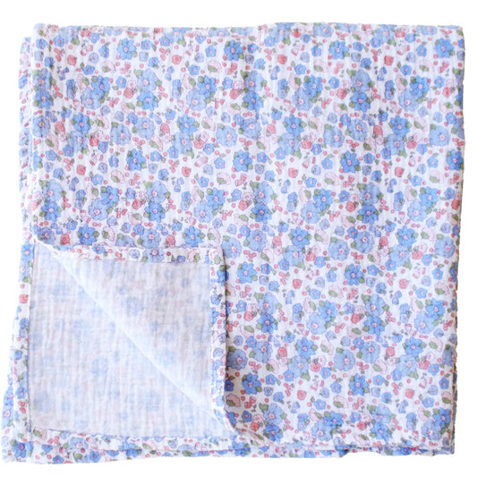 Muslin Swaddle - Lilly Blue
