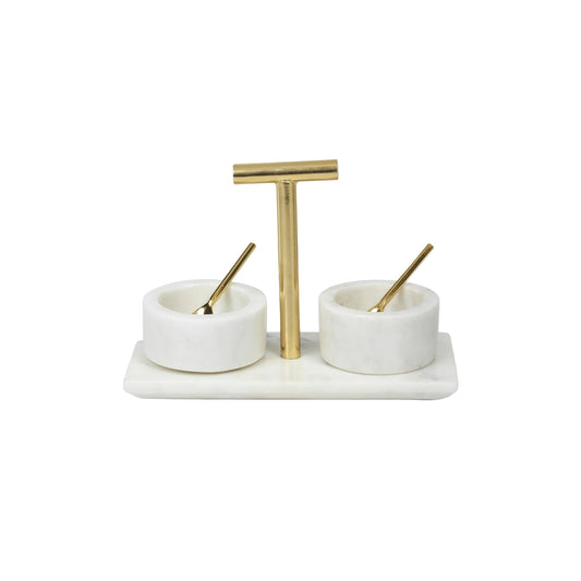 Marble Condiment Set