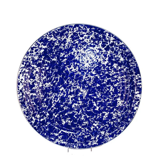 Medium Enamel Tray – Cobalt Swirl