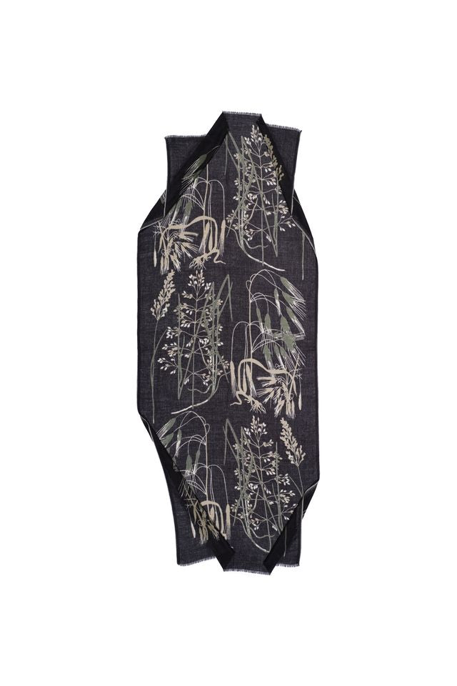 Scarf- Navy and Green Nature