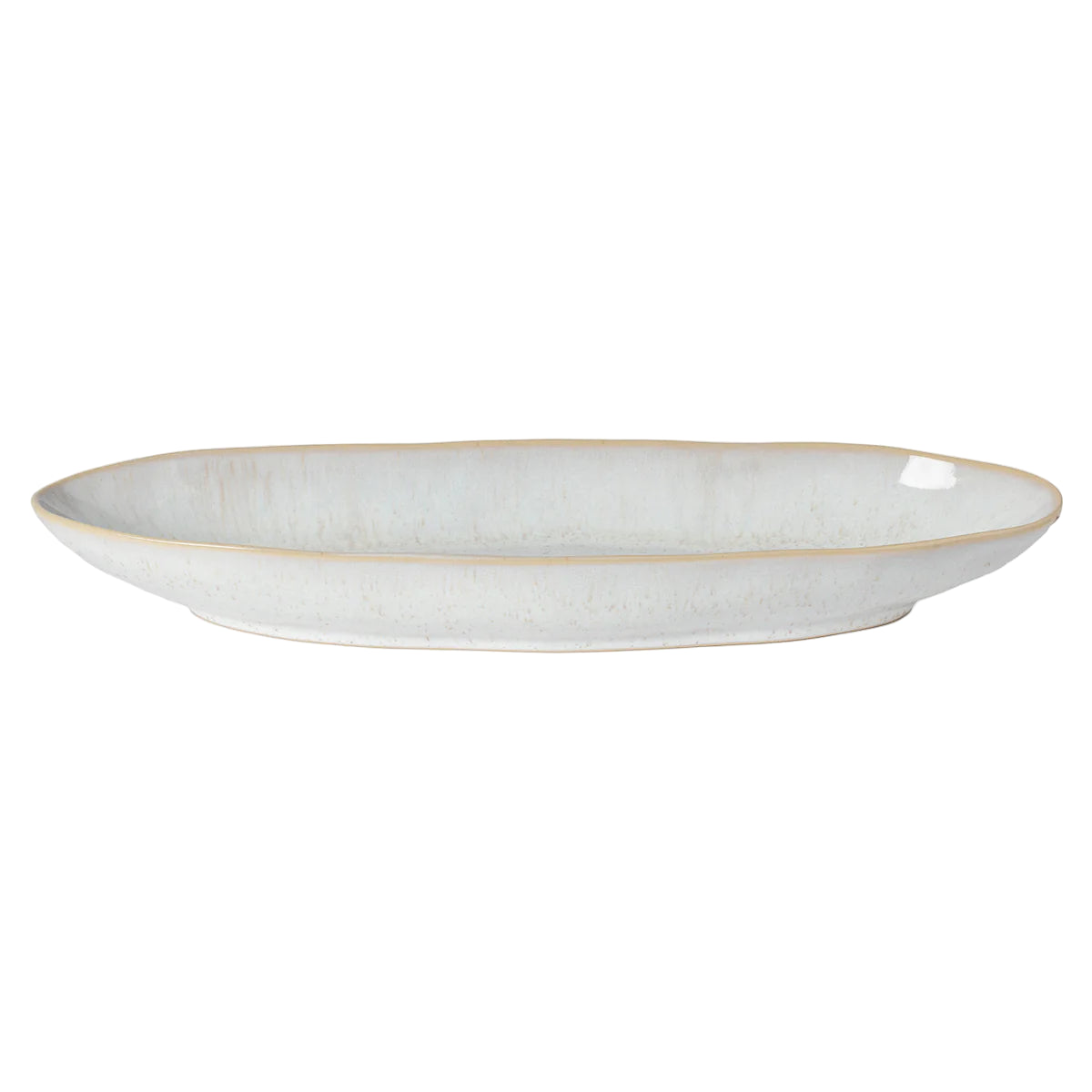 Sand Beige Oval Platter - 16-Inch