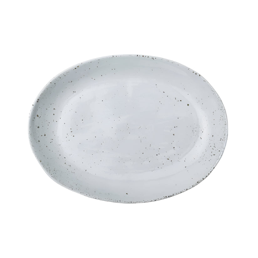 Oval Serving Platter – White Salt