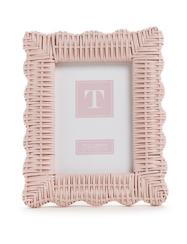Pink Wicker Frame- 5x7