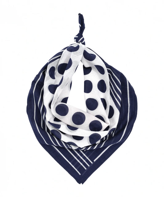 Polka Dot Bandana - Navy