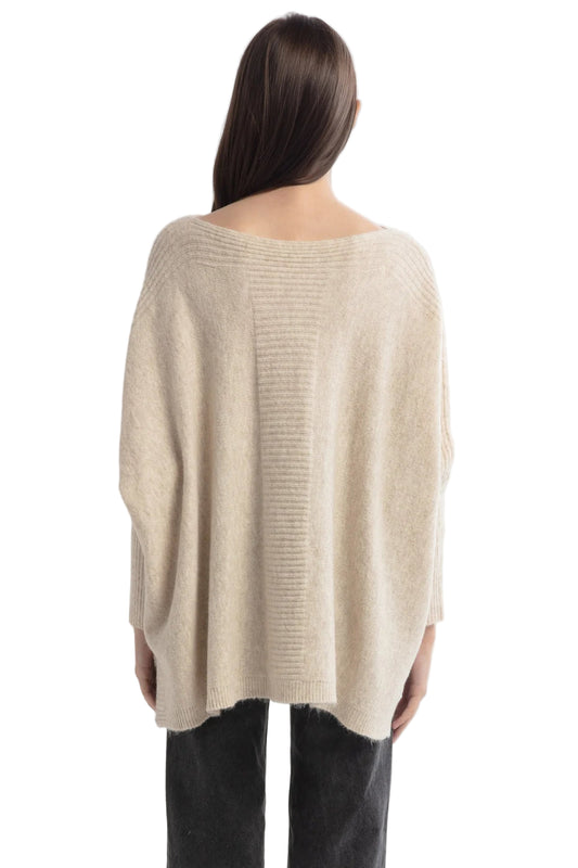 Poncho Sweater- Tan
