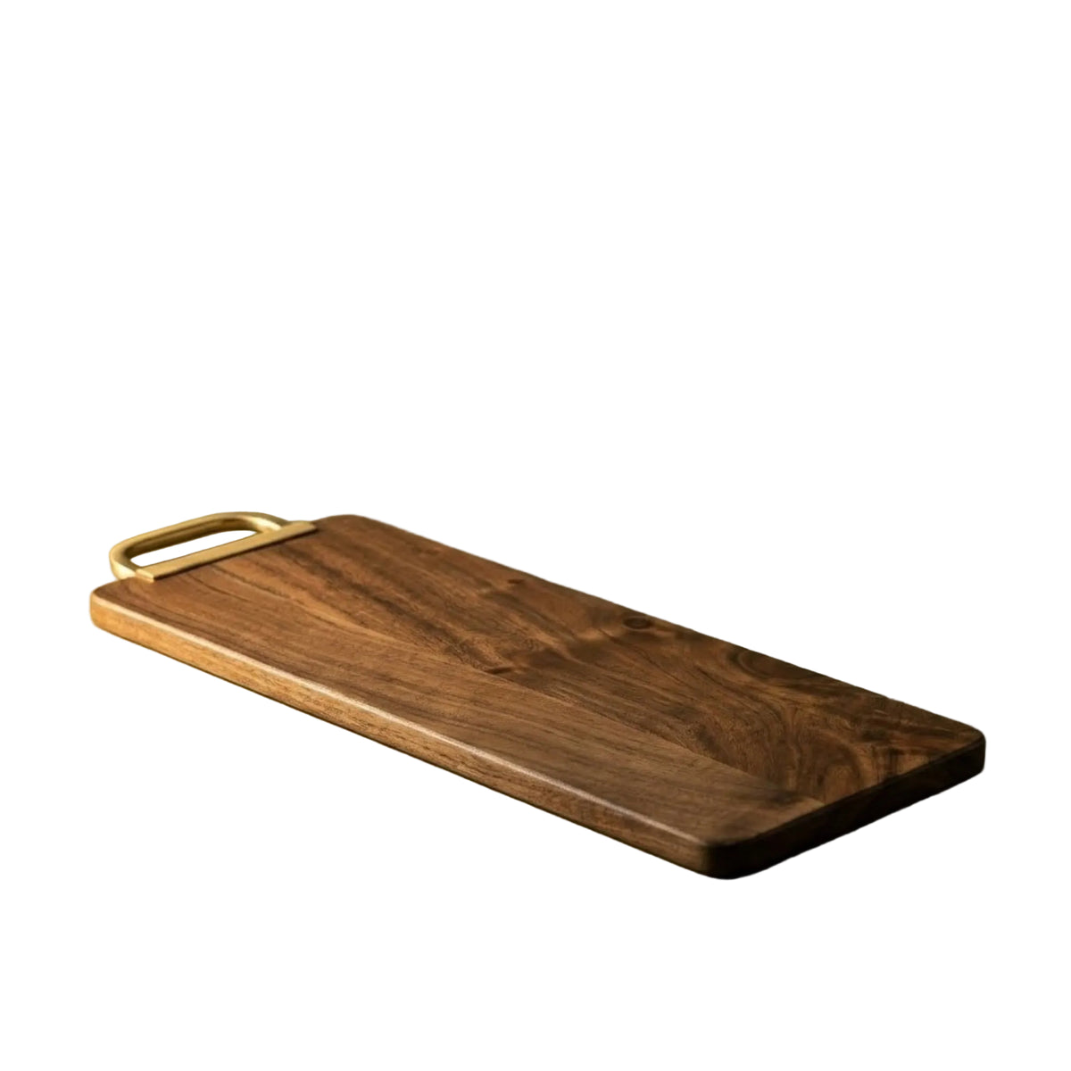 Acacia Rectangular Board with Brass Handle