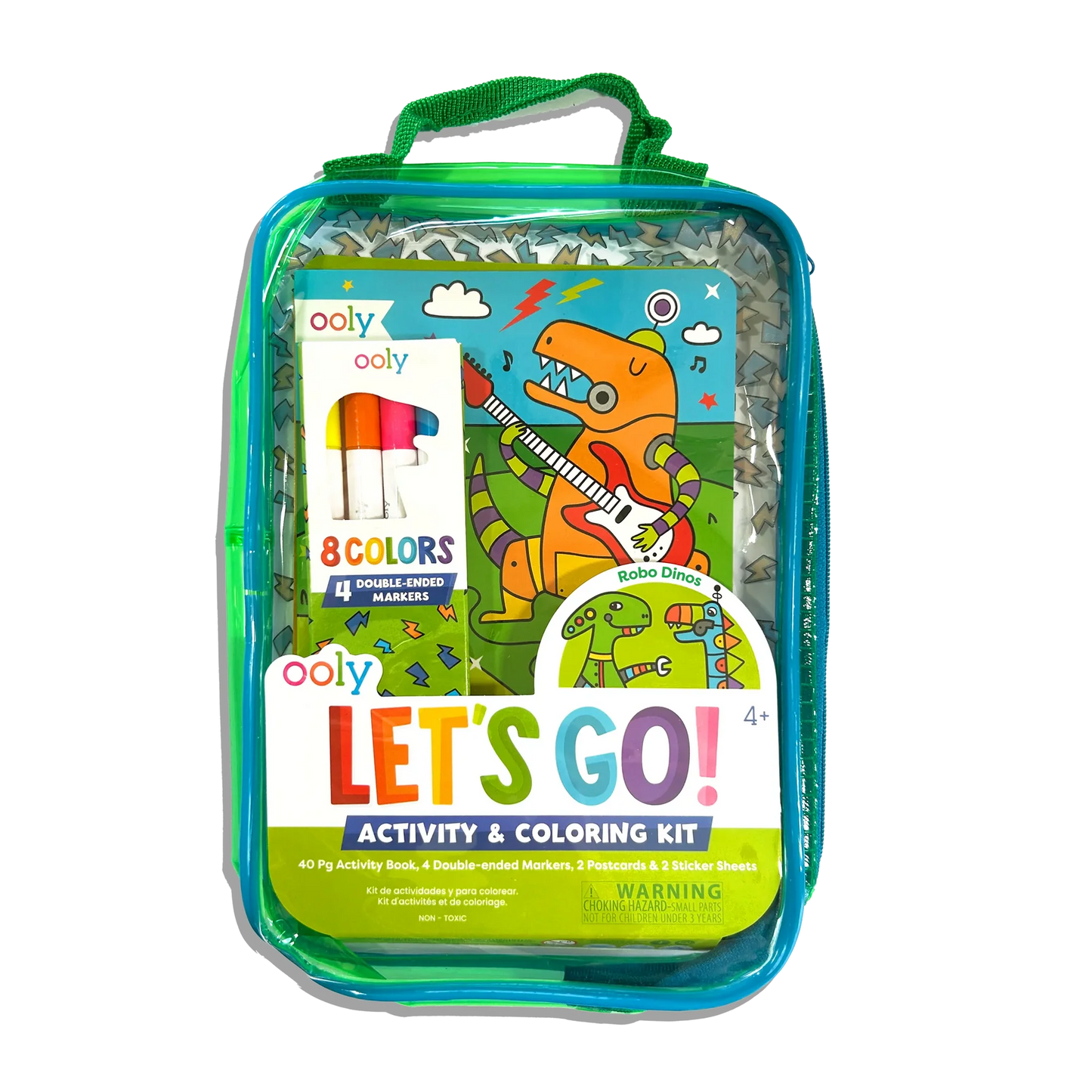 Let's Go Activity & Coloring Kit - Robo Dinos