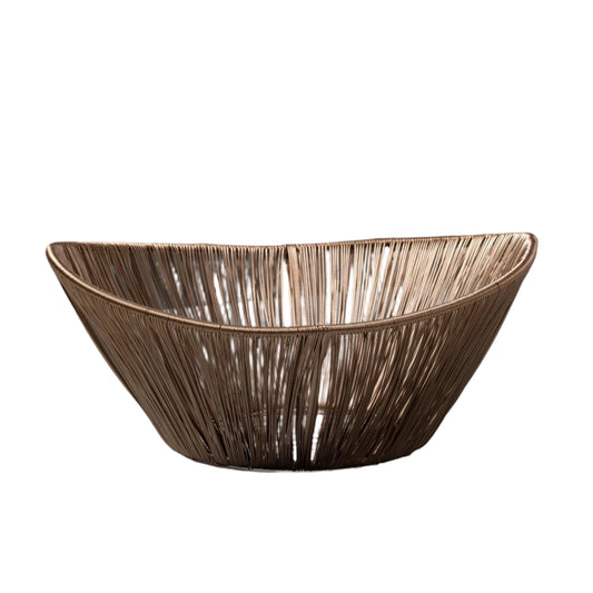 Oval Rose Gold Wire Basket