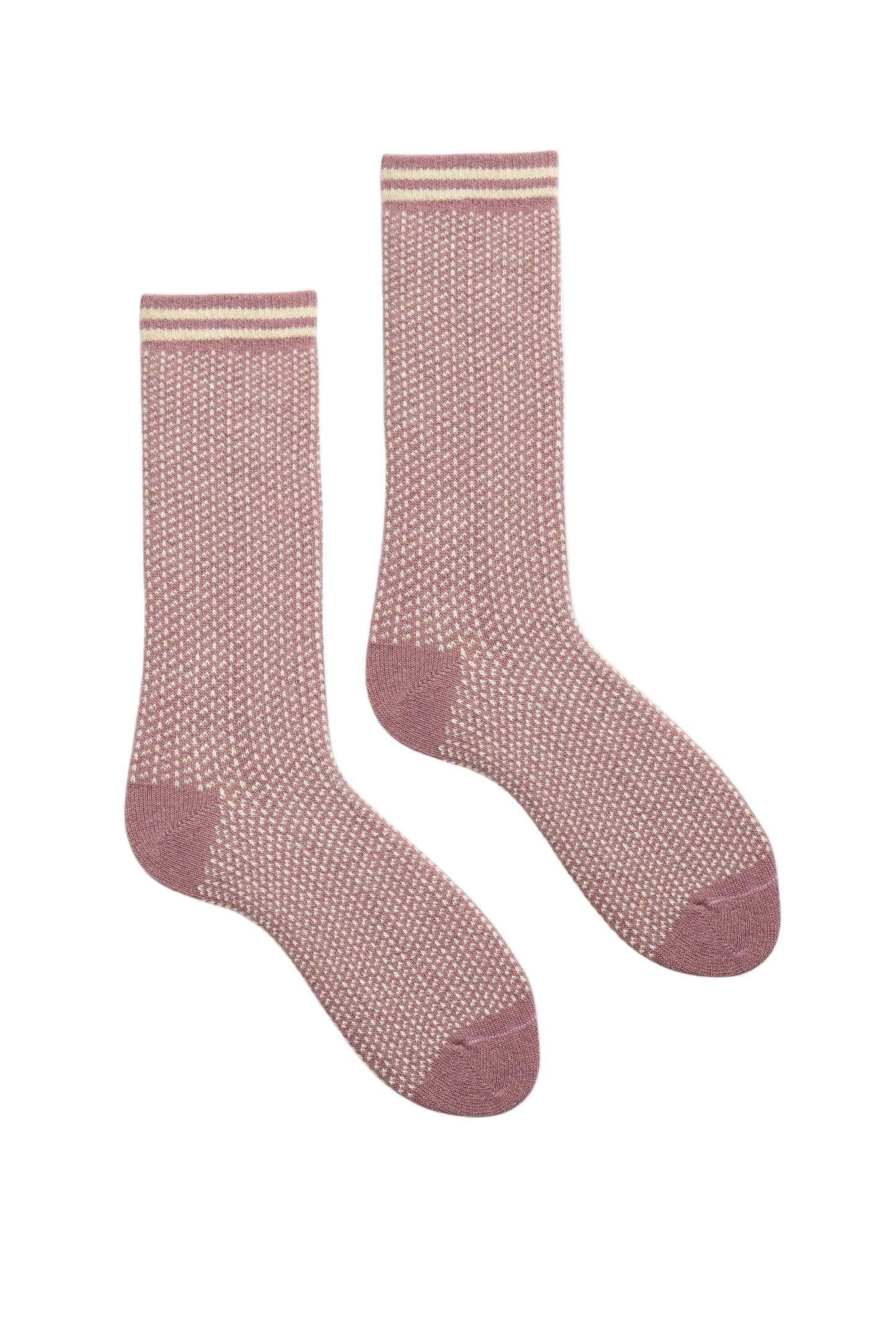 Women's Nordic Birdseye Wool Cashmere Socks - Rosewood