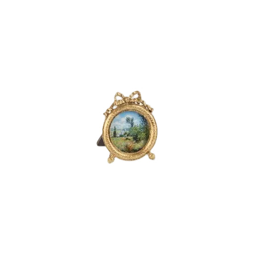 Round Picture Frame with Bow Top - 2x3