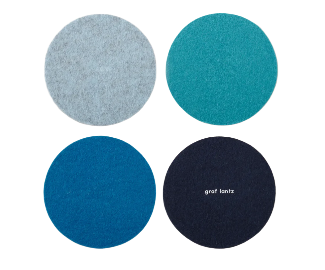 Round Ocean Felt Coasters