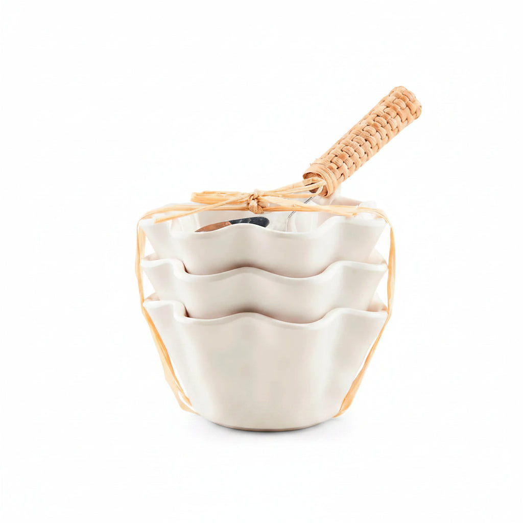 Ruffle Melamine Tidbit Set