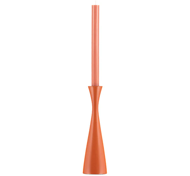 Tall Orange Taper Holders - Set of 2