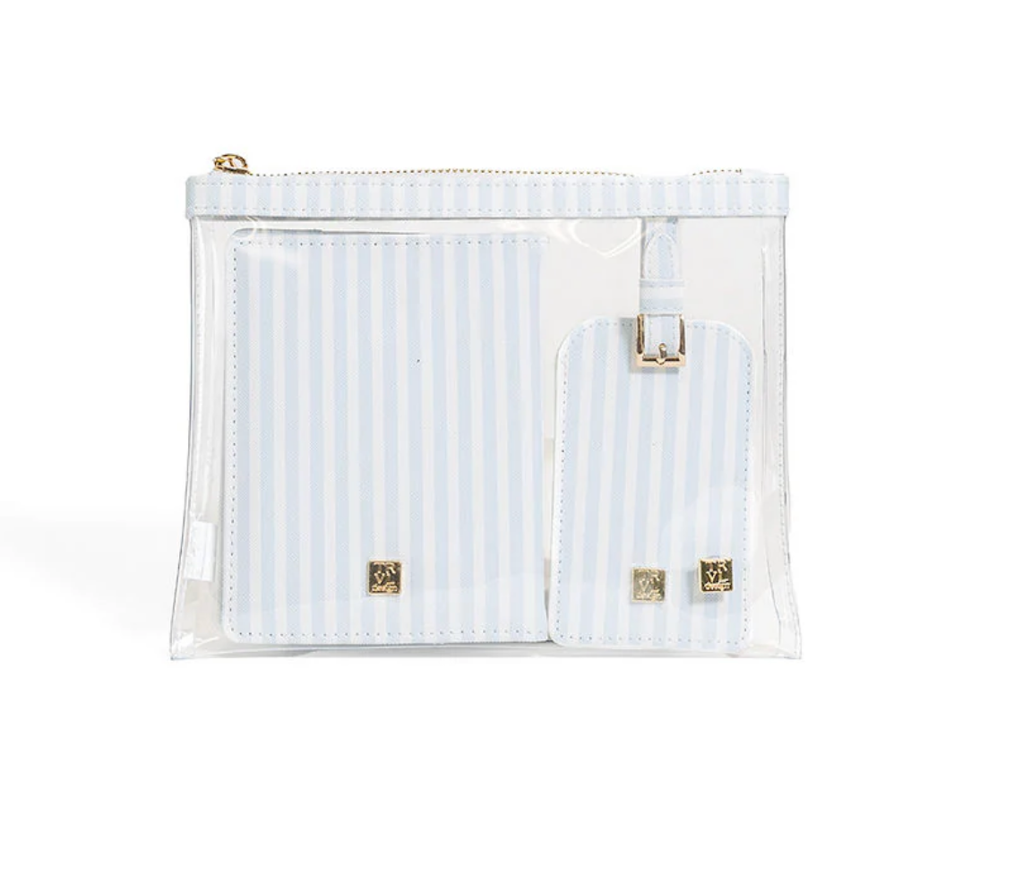 3 Piece Travel Set- Blue Stripe