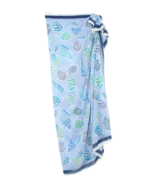 Sea Shells Sarong- Chambray