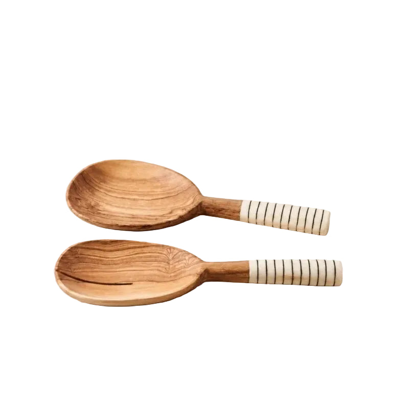 Olive Wood Salad Servers