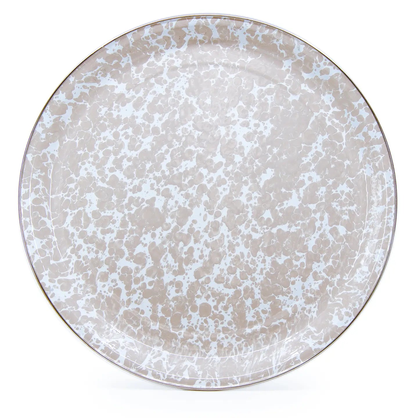 Medium Enamel Tray – Taupe Swirl