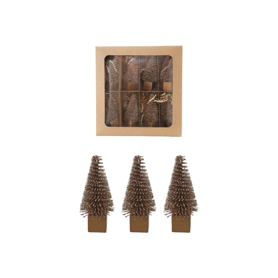 Set of 8 Bottle Brush Tree Set