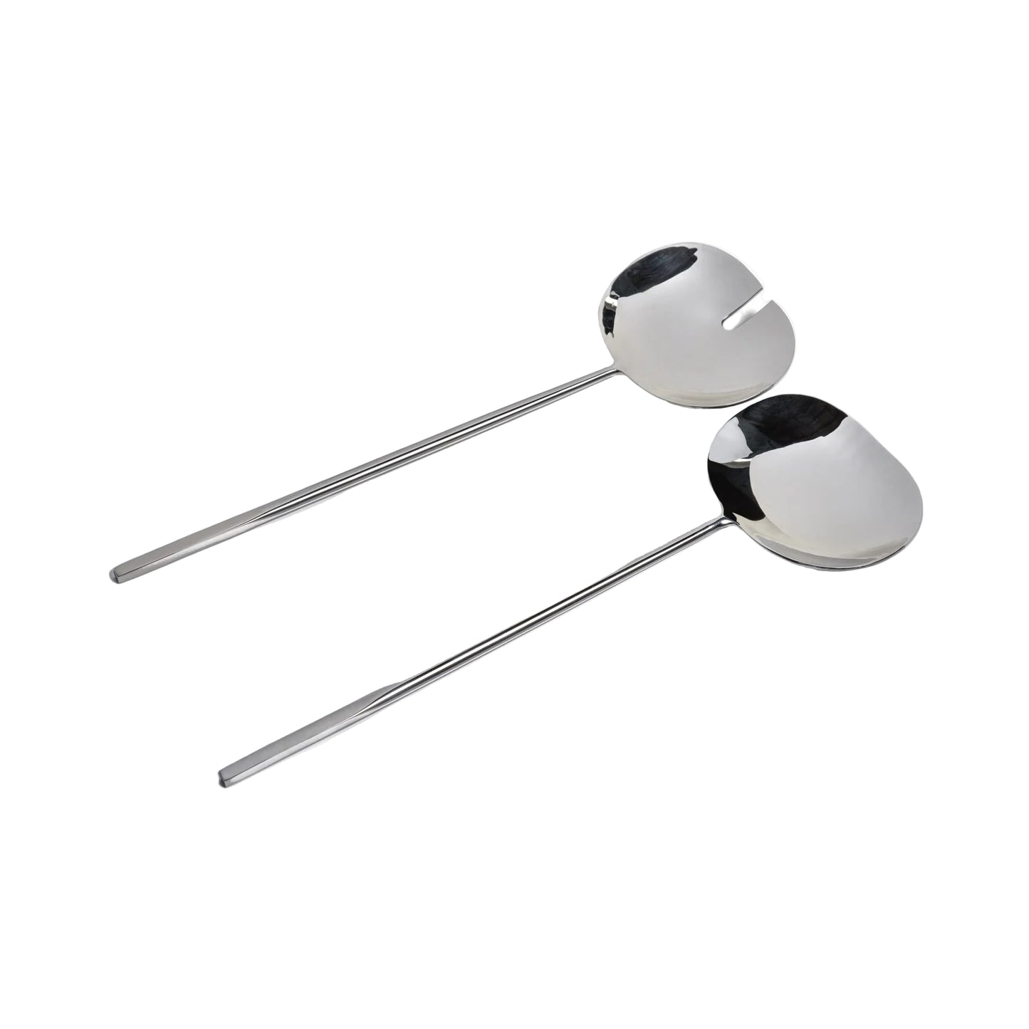 Polished Nickel Salad Server Set