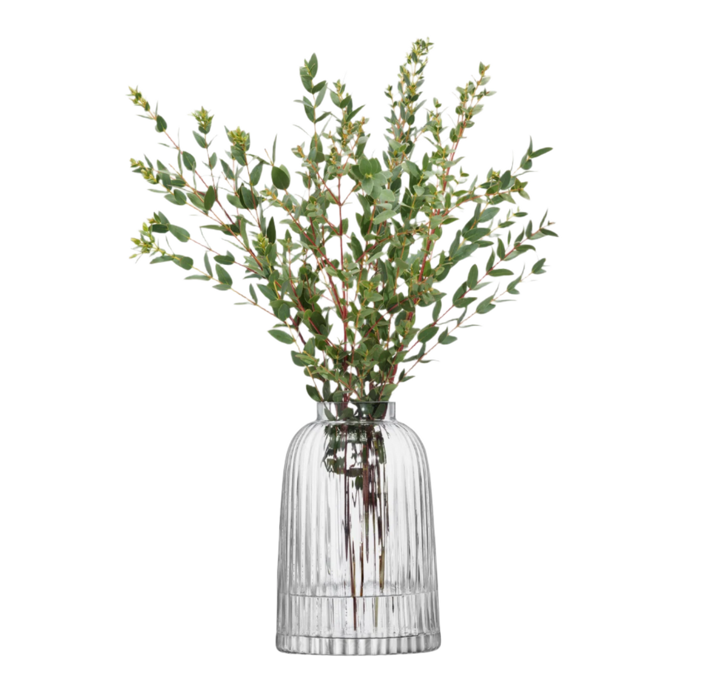 Small Clear Pleated Vase