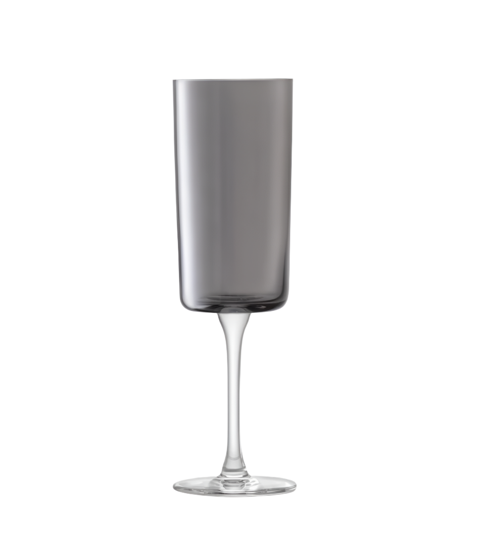 Smokey Grey Champagne Flutes – Set of 2