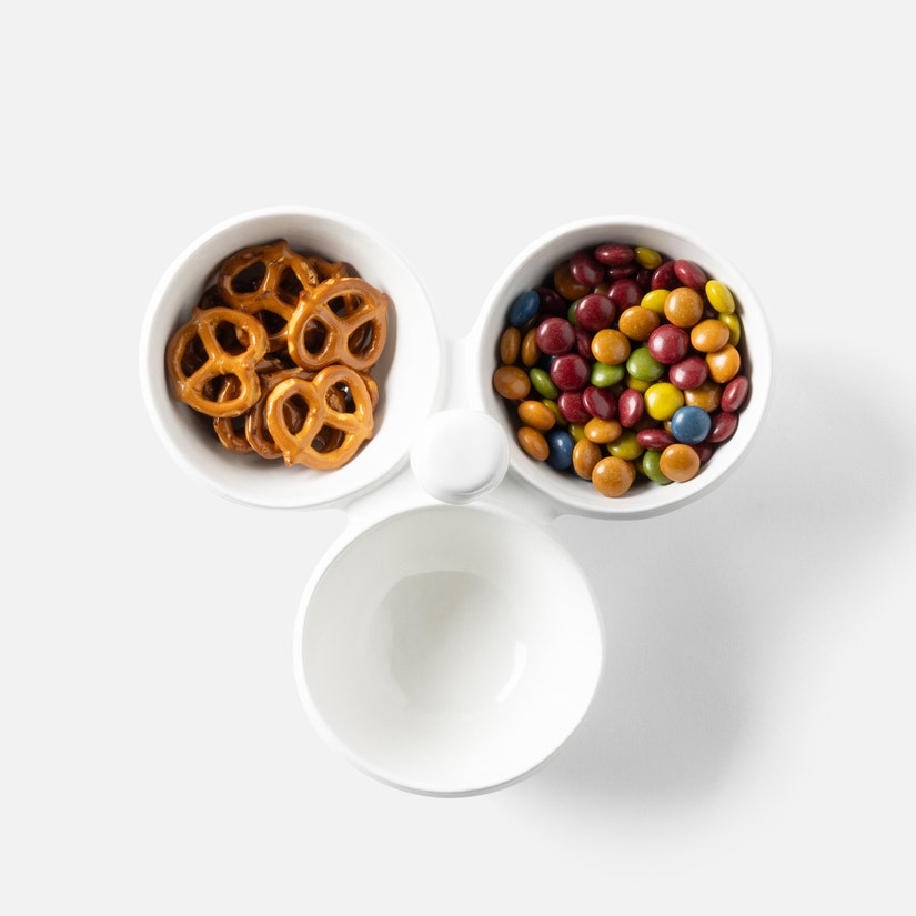 White Stoneware Snack Bowl