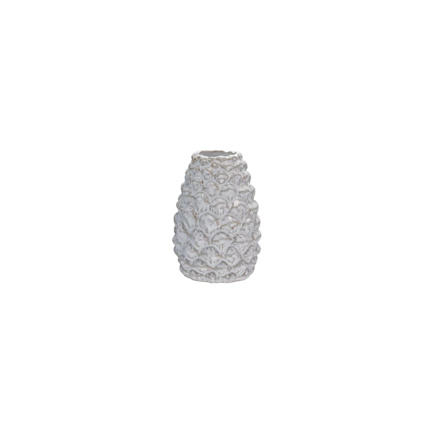 Stoneware Pinecone Taper Holder- Set of 2