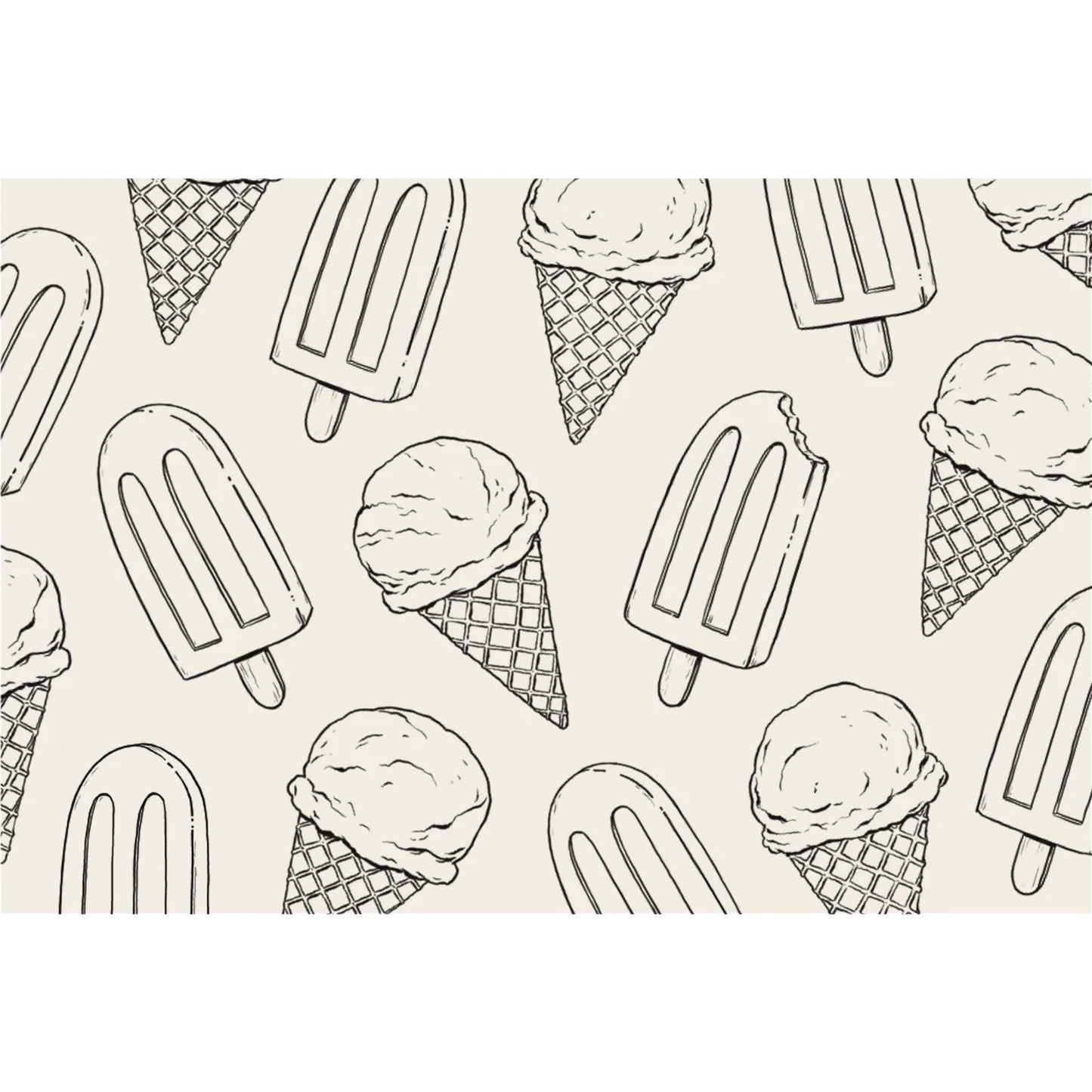 Coloring Summer Treats Paper Placemats