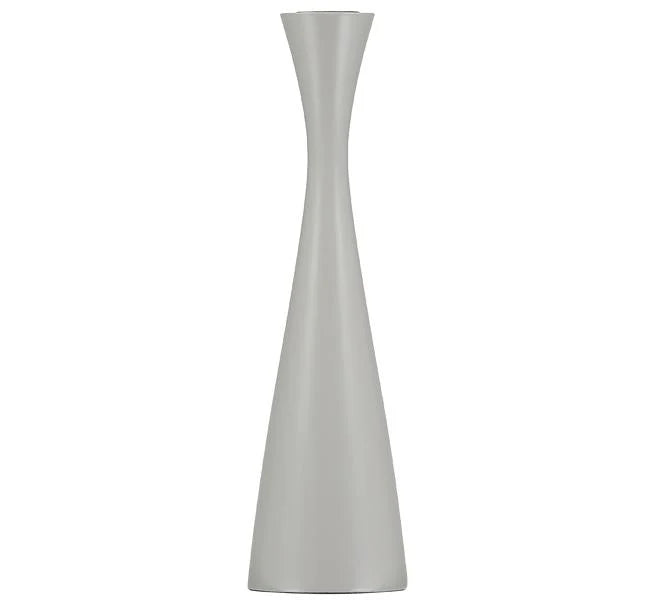 Tall Light Grey Candle Sticks Holder Set