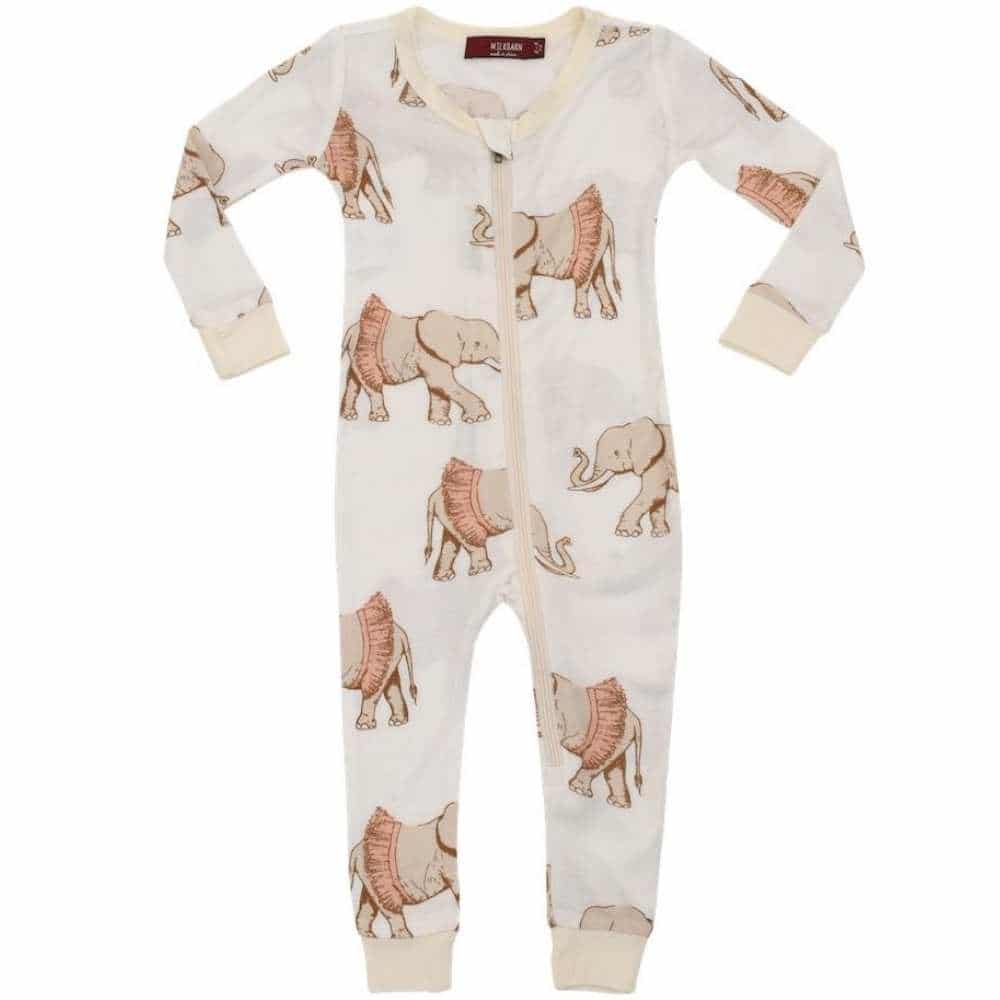 Tutu Elephant Zipper Pajamas