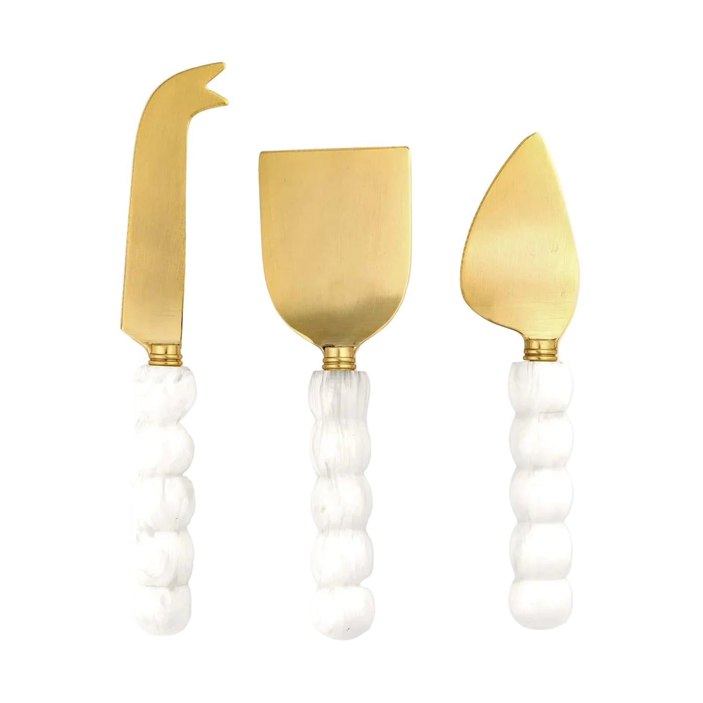 White Beaded Cheese Set