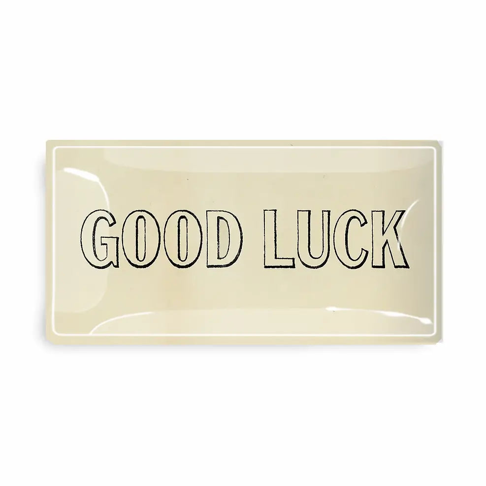 Good Luck Glass Tray