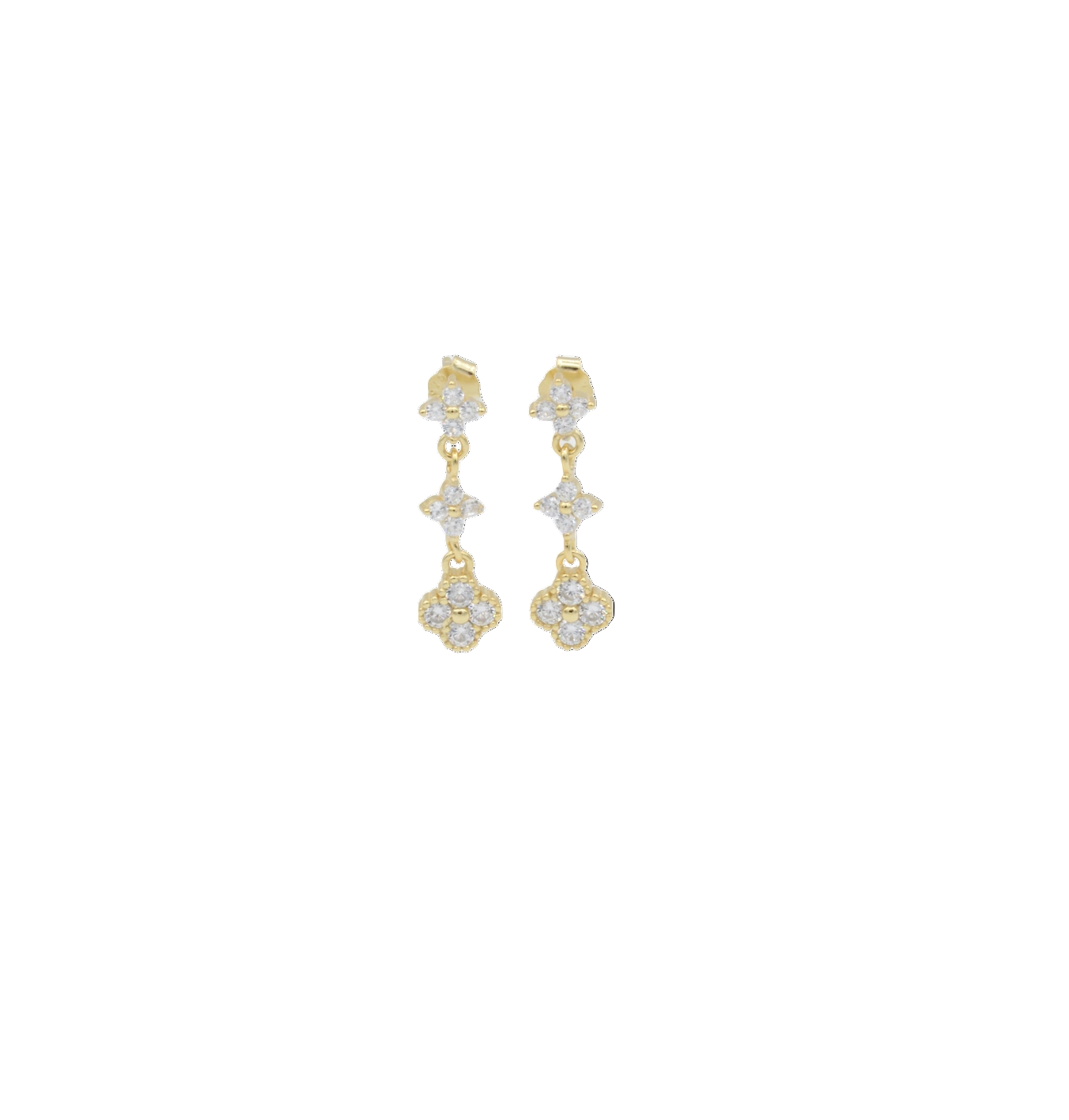 Small Triple Drop Earrings