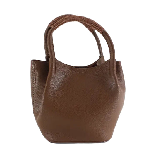 Small Crossbody Tote- Dark Brown