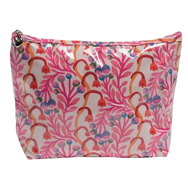 Medium Cosmetic Bag- Strawberry Vine