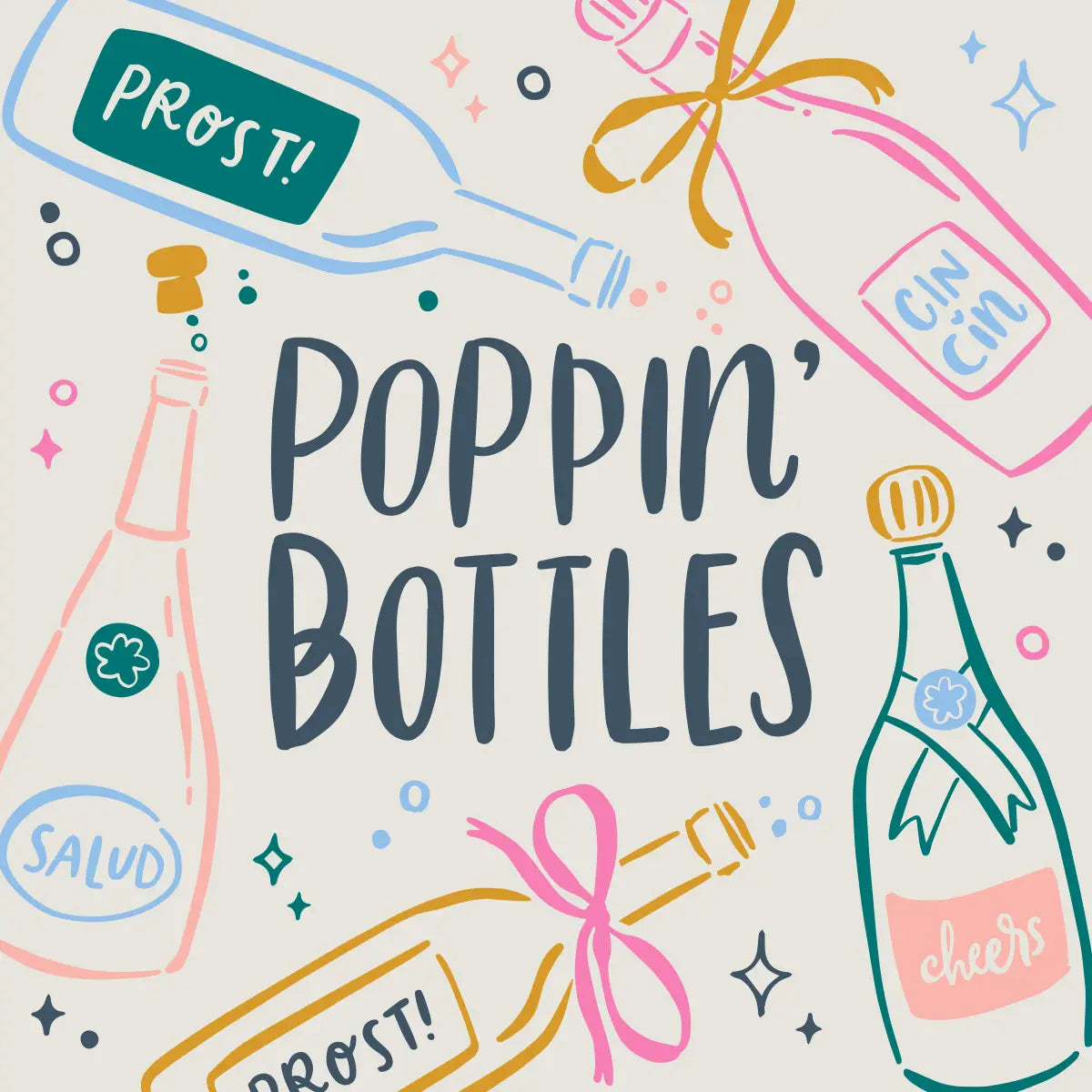 Poppin' Bottles Cocktail Napkins