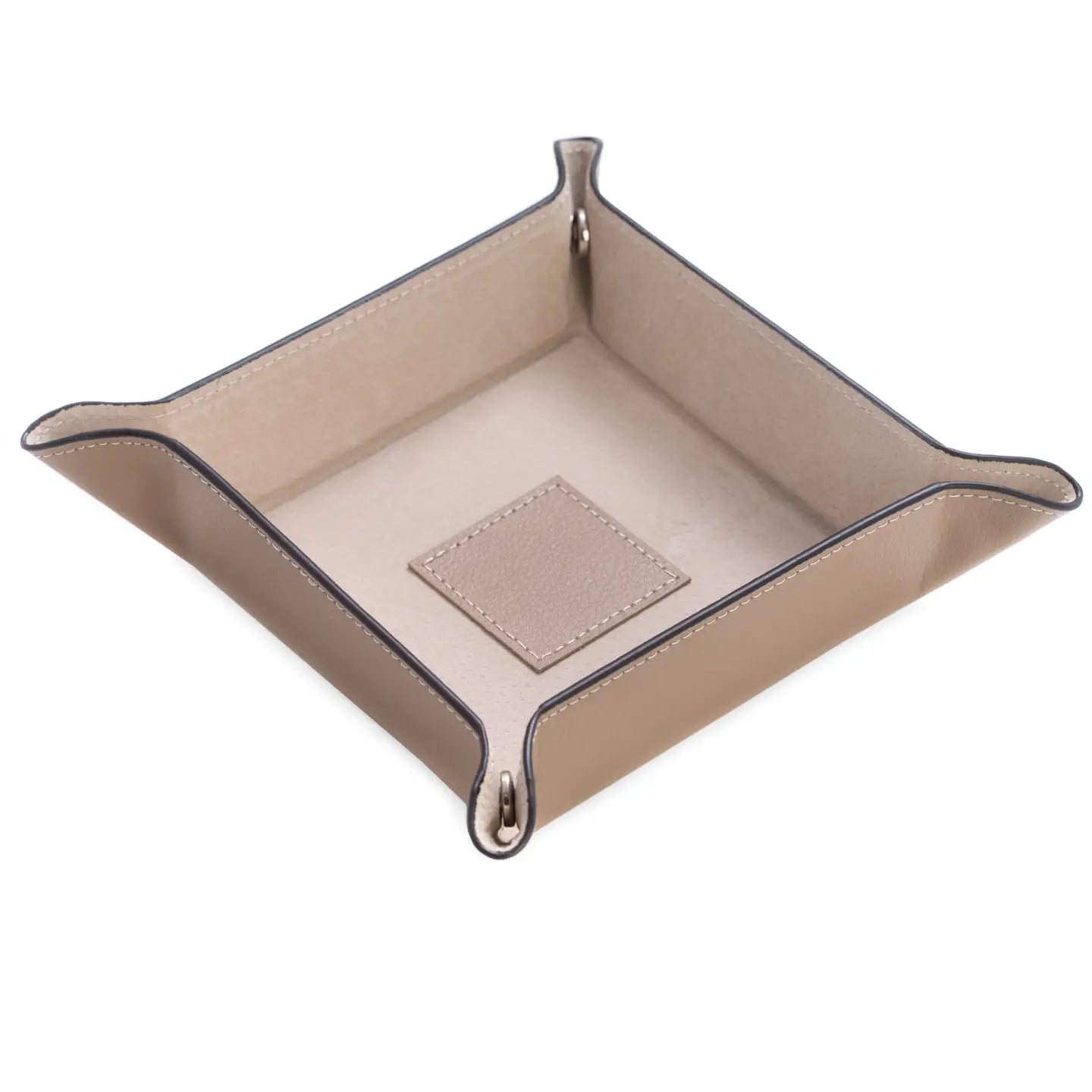 Leather Valet Tray - Taupe
