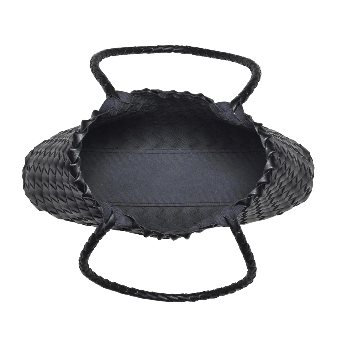Black Woven Shoulder Bag