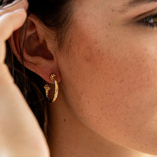 Small Berry Hoop Earrings