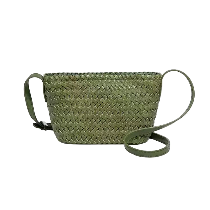 Handwoven Crossbody Bag- Matcha Green
