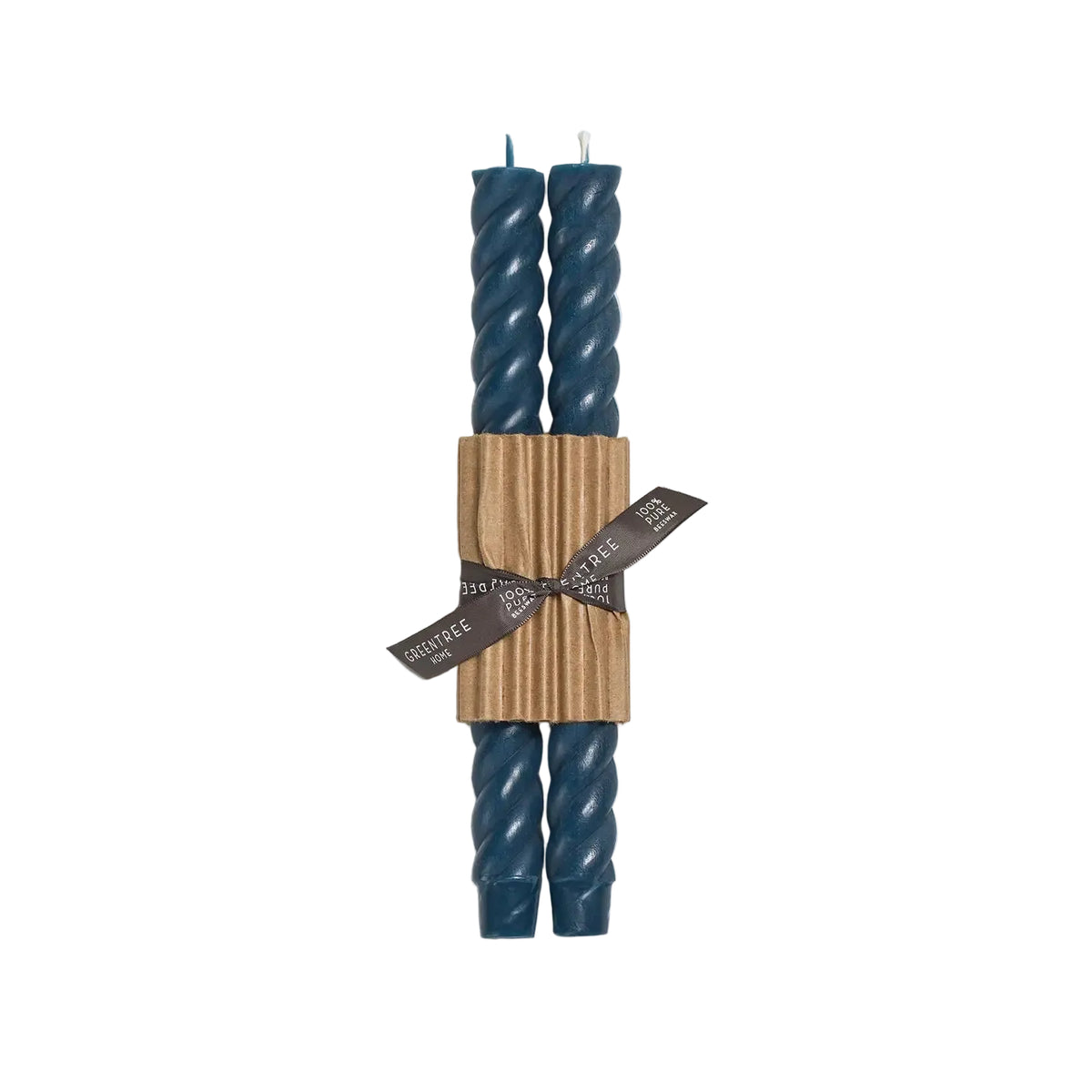 Rope Taper Candles - Blue Slate