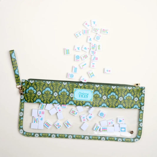 Mahjong Tile Pouch- Forest Green