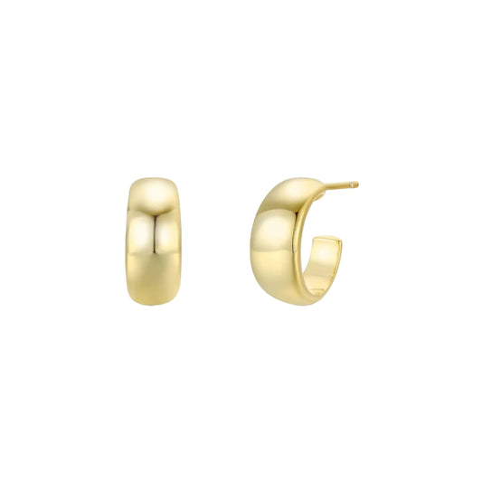 Wide Gold Hoops