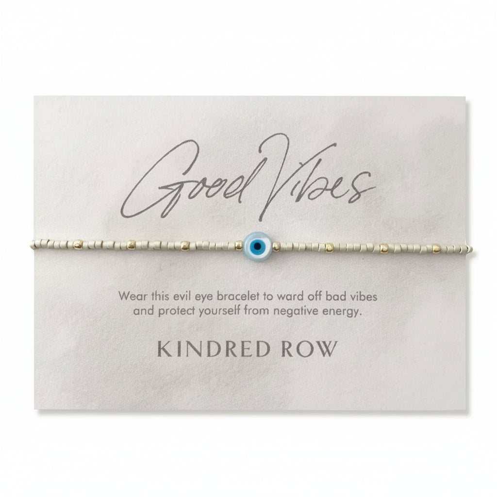 Evil Eye Beaded Bracelet- Cloud