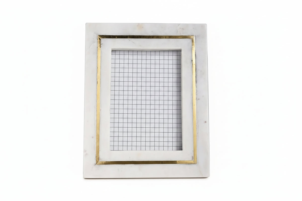 Marble and Brass Frame - 4x6