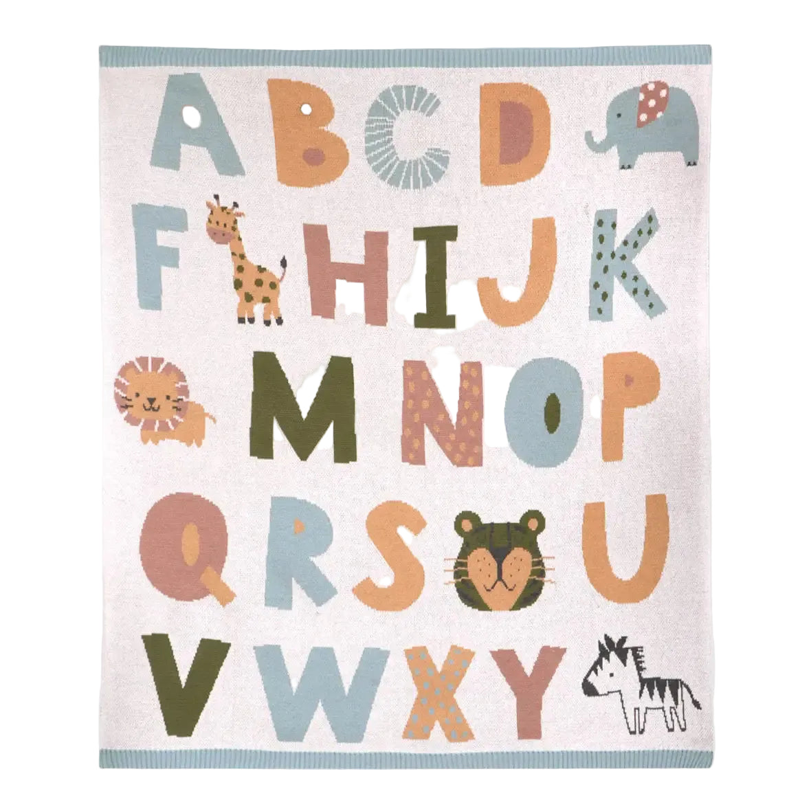 Alphabet Baby Blanket - Blue