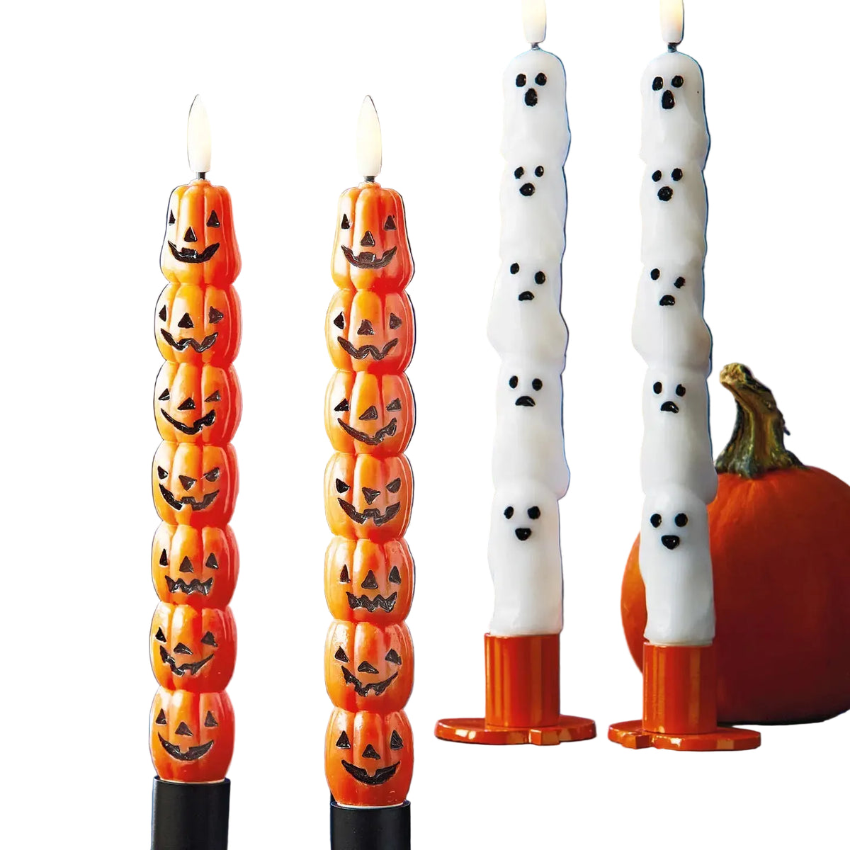 Jack-O- Lantern LED Tapers